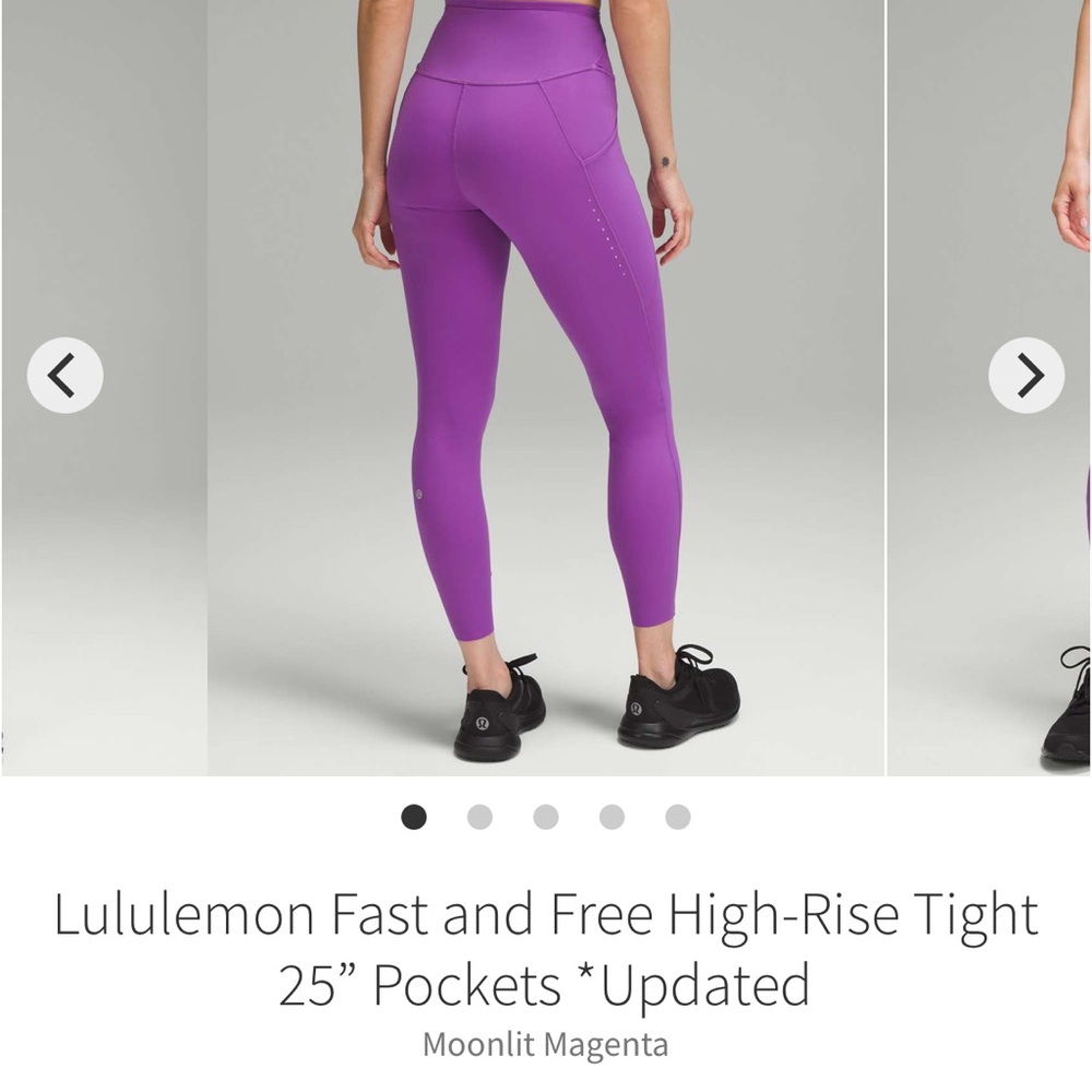Lululemon Fast and Free High Rise Legging 25” Inseam Size 8 Brand New Condition